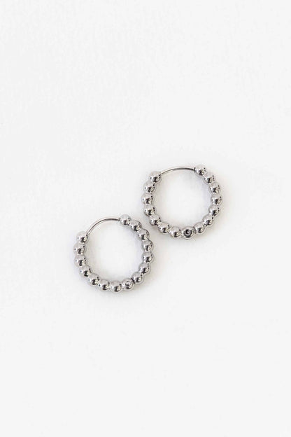 Lovoda - Small Ball Hoop Earrings | Silver