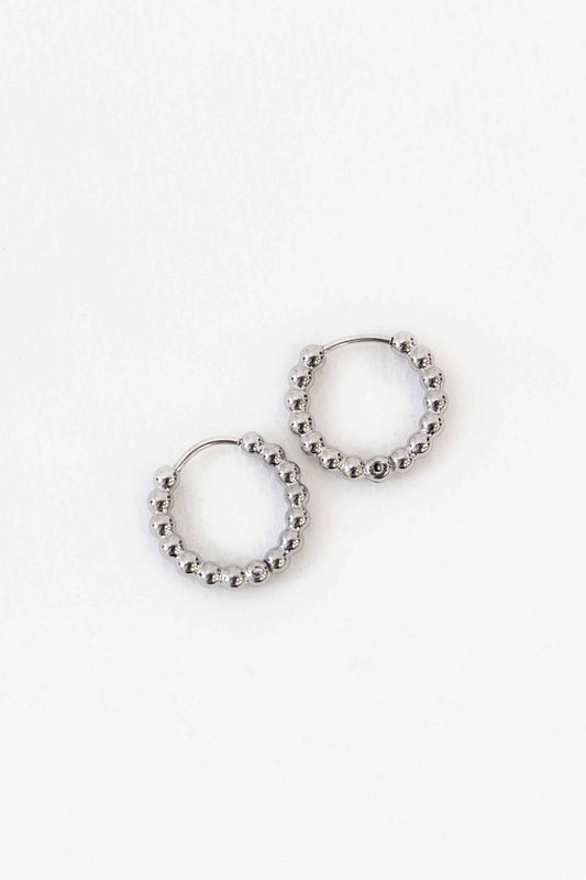 Lovoda - Small Ball Hoop Earrings | Silver