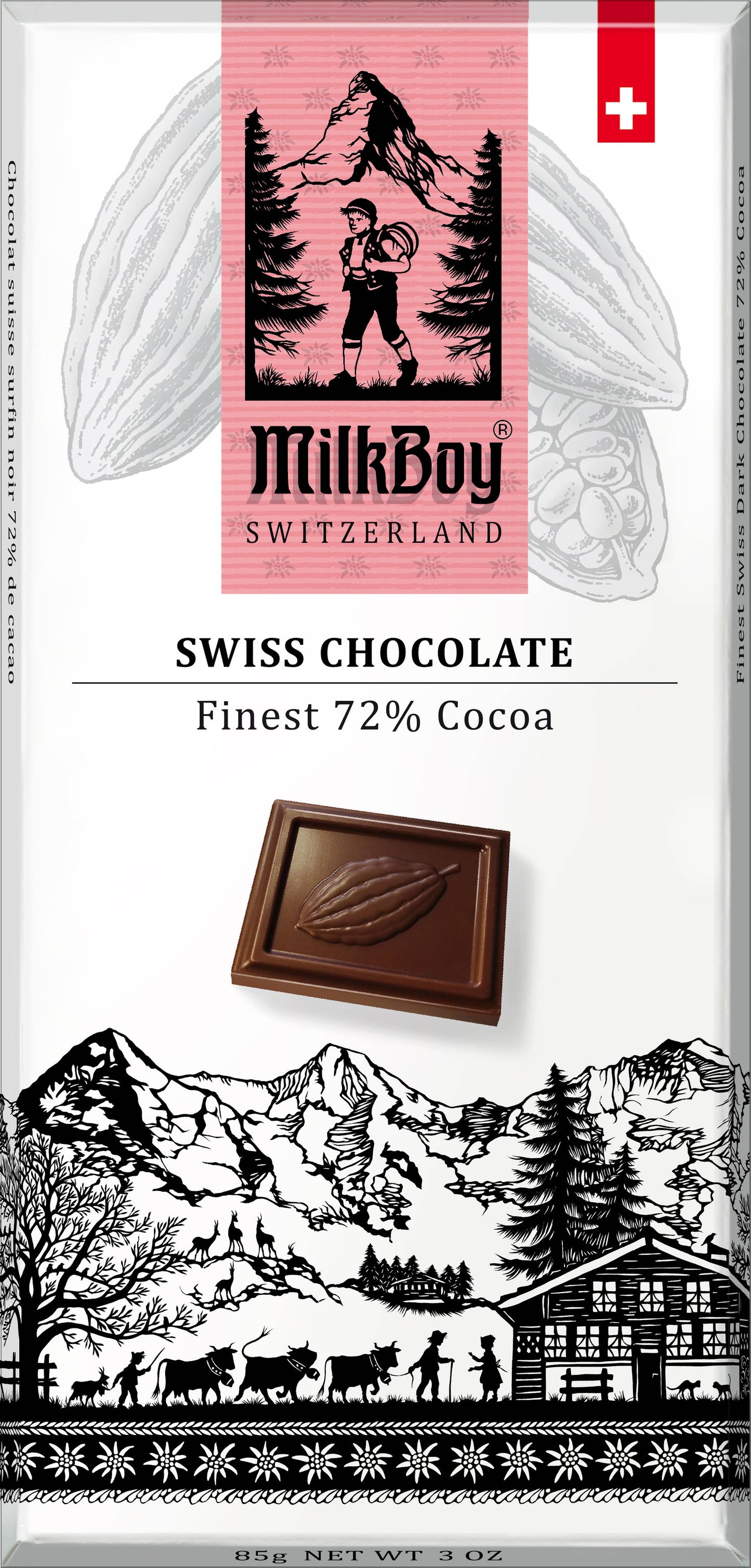 Milkboy Swiss Chocolates - Finest 72% Cocoa