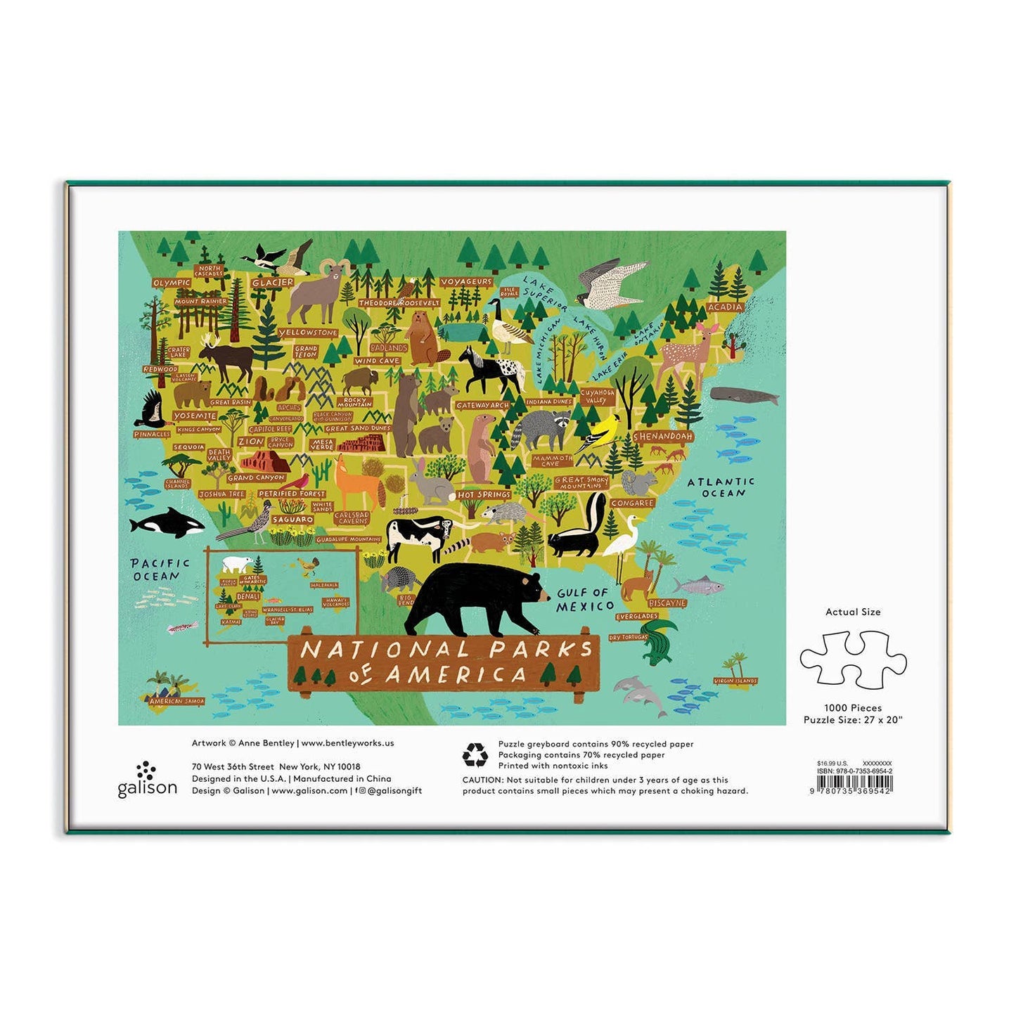 Chronicle Books - National Parks of America 1000 Piece Puzzle