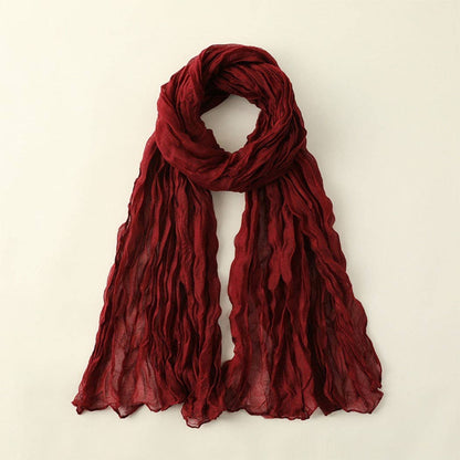 Funkyrel® Atzbranding Limited - Scarvii - Solid Color Lightweight Ruched Scarf