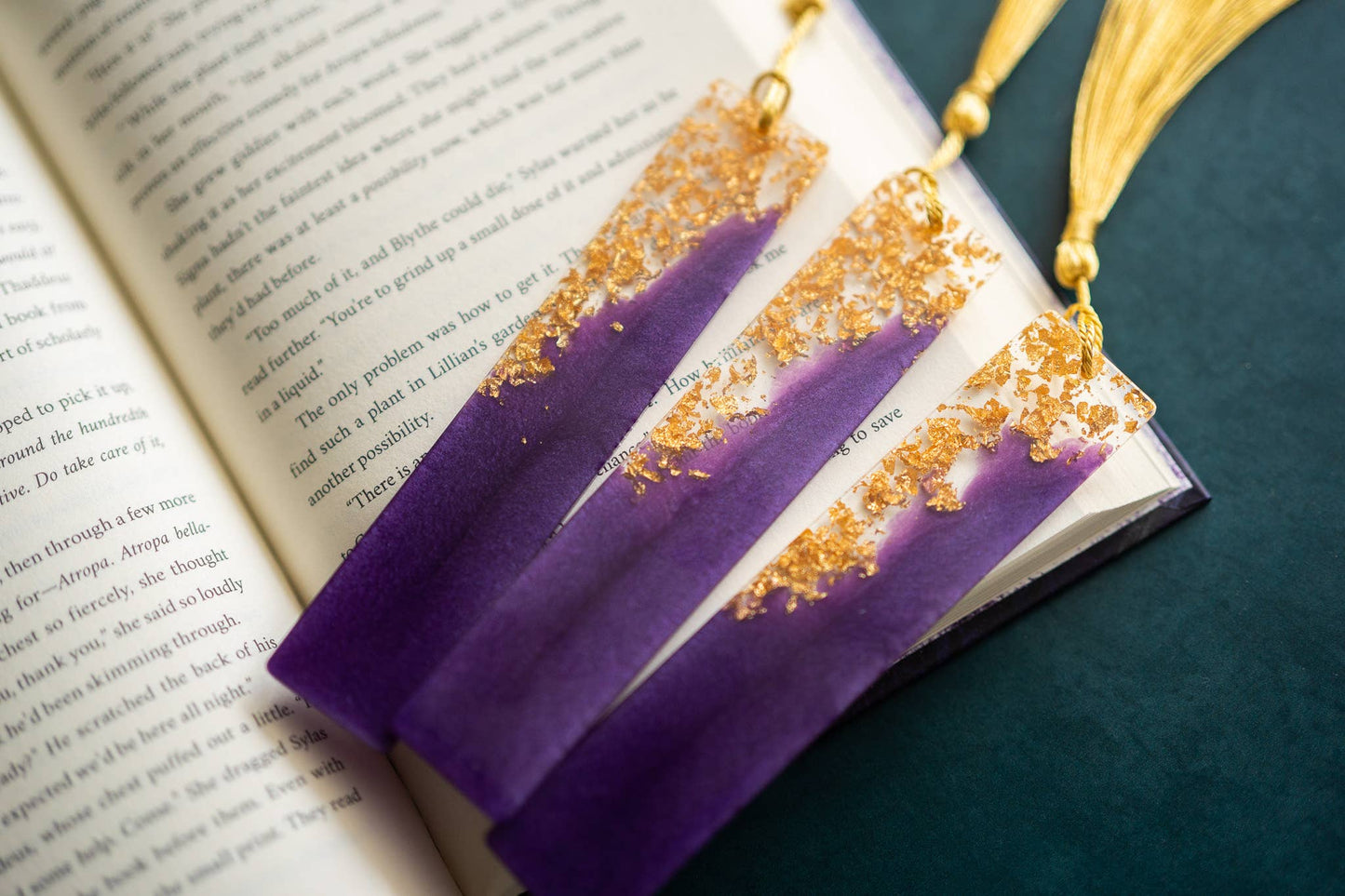Dège Creative - Purple & Gold Bookmark