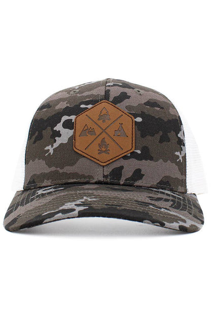 Hana - Outdoor PU patch mesh baseball cap