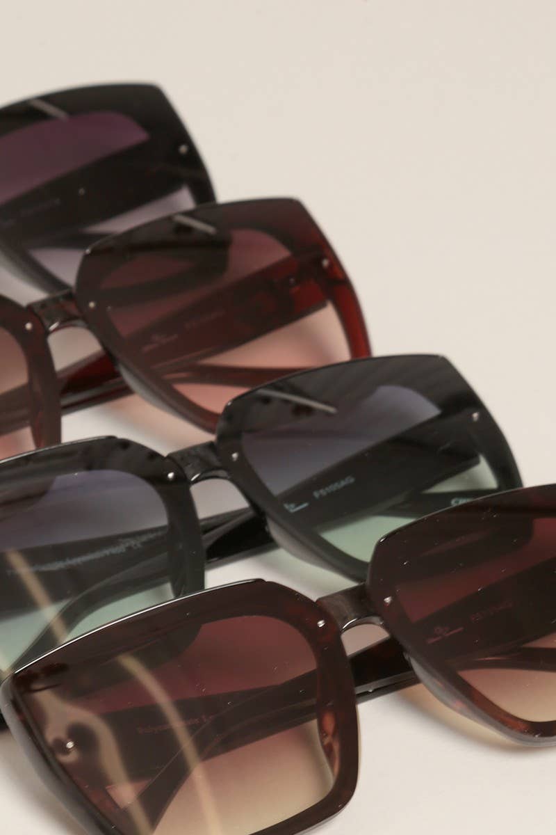 Fashion City - Tinted Lenses Square Sunglasses for Women