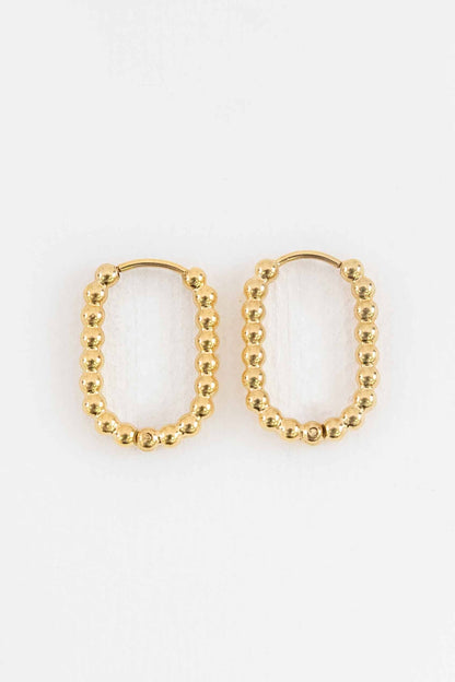 Lovoda - Oval Bubble Hoop Earrings | Gold