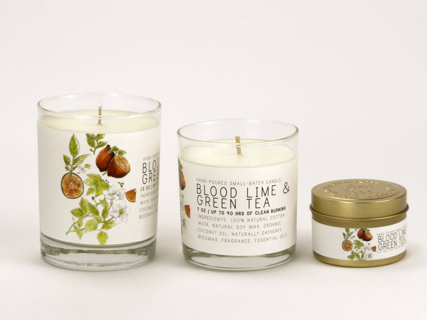 Just Bee - Blood Lime & Green Tea - Medium Glass - Just Bee Candle
