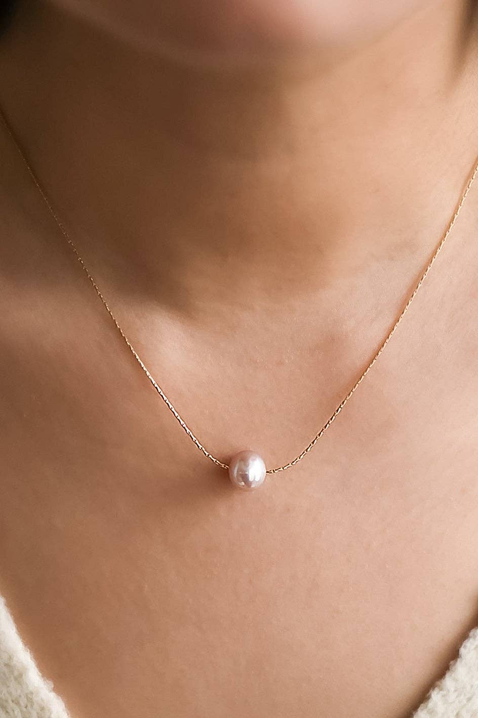 MA216 Mia Accessories - 18K Gold Plated Waterproof Stainless Steel Freshwater Pearl Necklace - 7136 7137