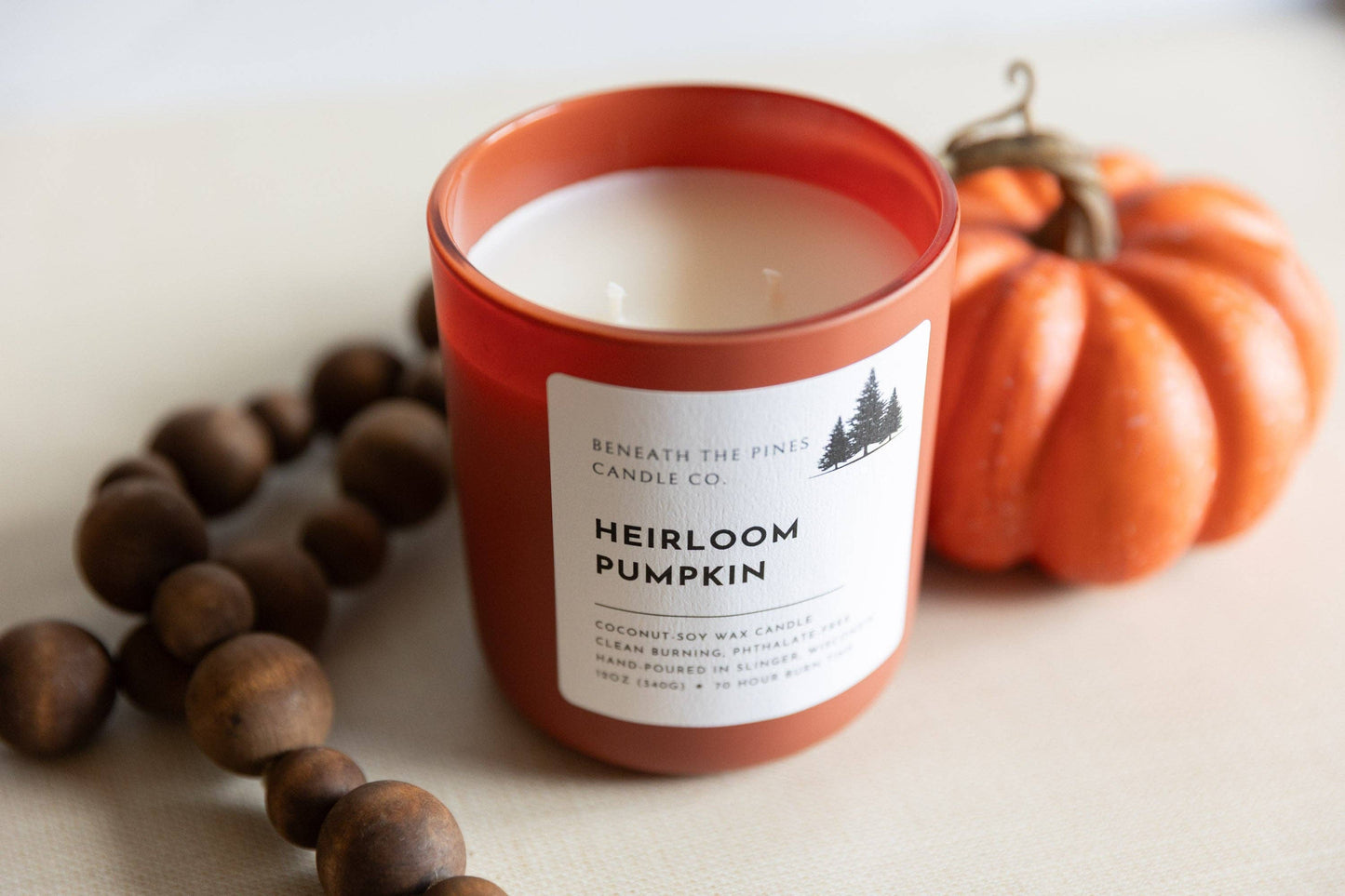 Beneath The Pines Candle Co. - Heirloom Pumpkin: Coconut-Soy Candle