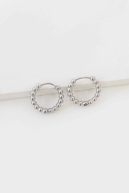 Lovoda - Small Ball Hoop Earrings | Silver