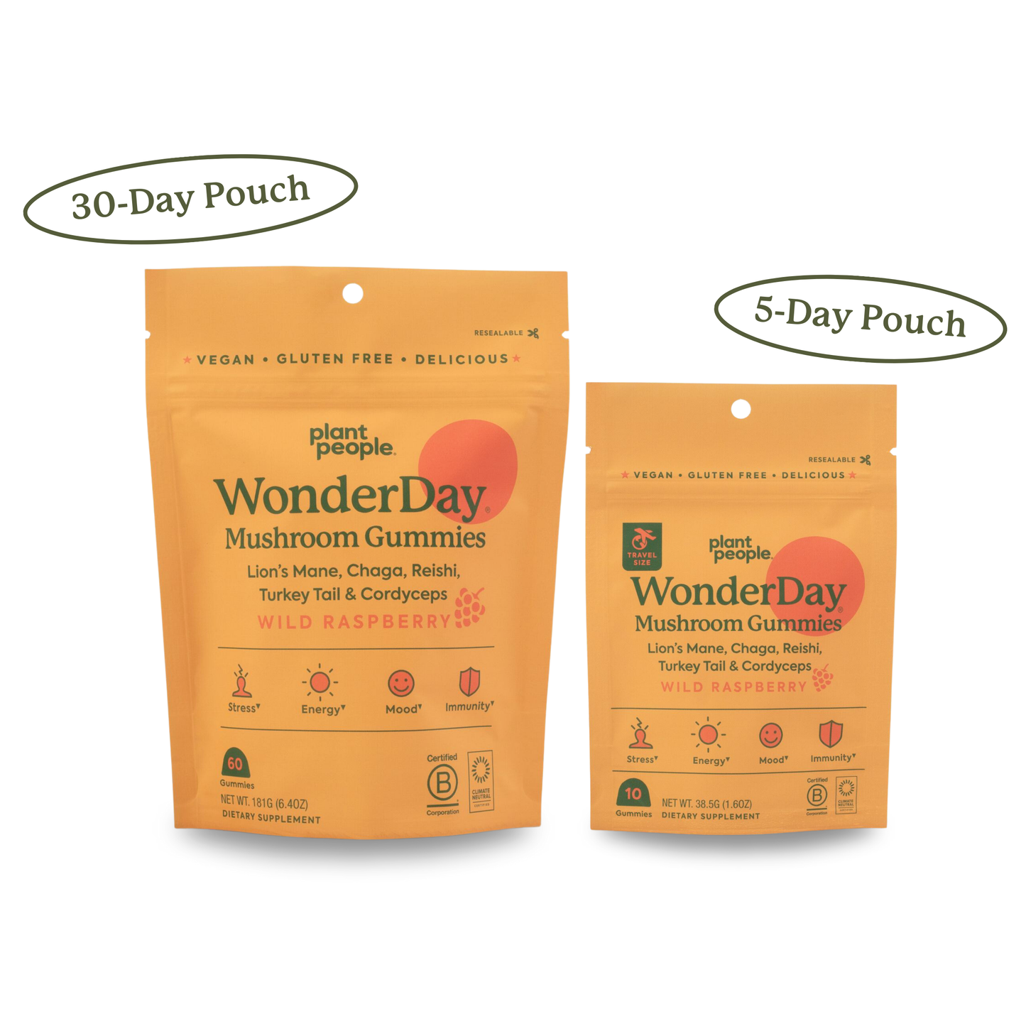 Plant People - Grab-n-Go Size: WonderDay Mushroom Gummies