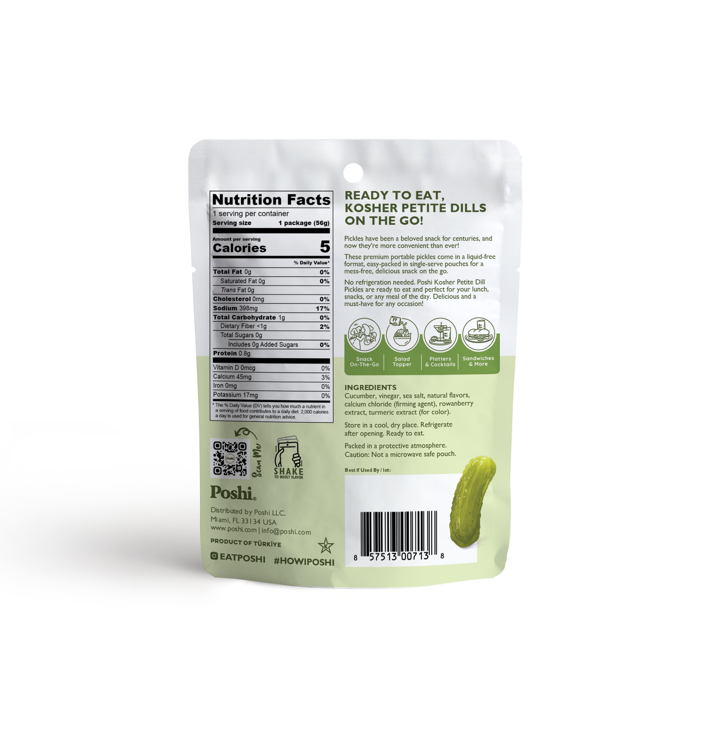 POSHI - POSHI - Kosher Petite Dill Pickles 2 oz