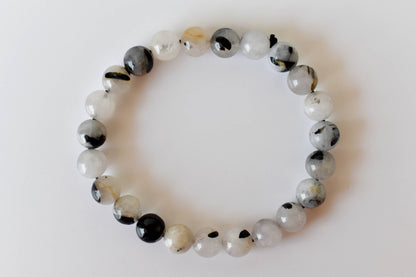 Soothing Crystals - Black Rutile Bracelet (Trauma and Depression)