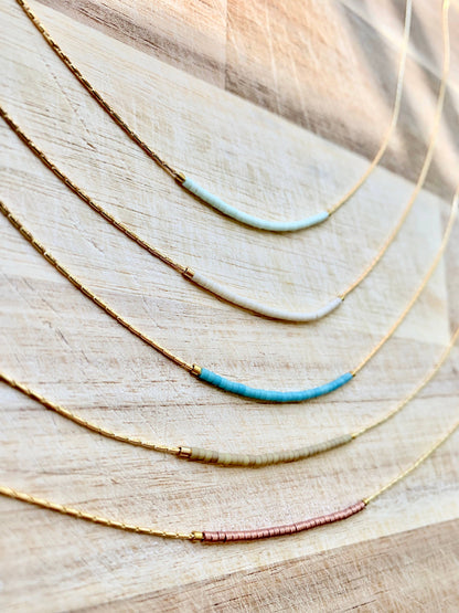 Ocean Breakup - Thin Minimalist Necklace