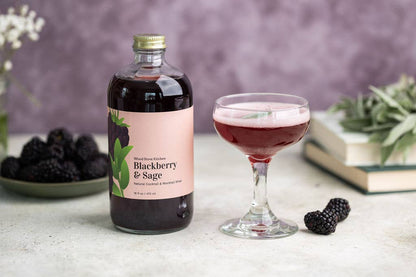 Wood Stove Kitchen - Blackberry & Sage Cocktail Mixer and Mocktail Mixer, 16 fl oz