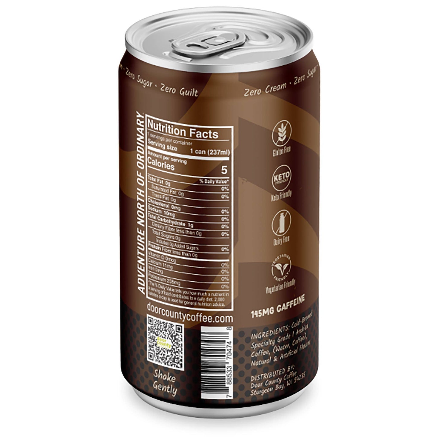 Door County Coffee - Brownie Batter - Flavored Canned Cold Brew