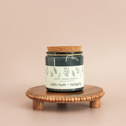 Aster + Indigo Candle Co. - Cedar Musk + Mahogany | Soy Candle