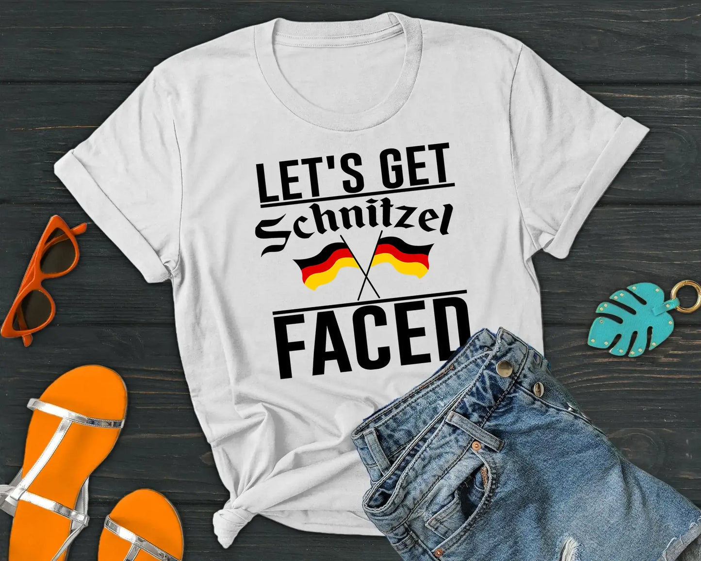 Vivtrek - Oktoberfest Funny Drinking Schnitzel Faced T-shirt