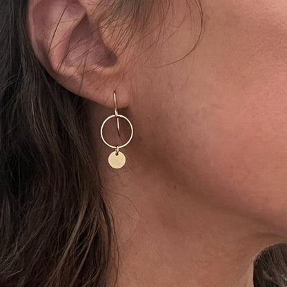 Sela+Sage - Braided Circle Twist Earrings in Gold Filled