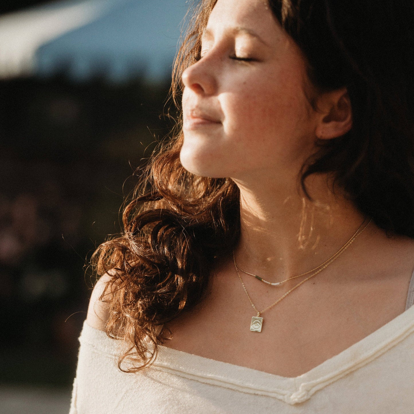 K'lani hair tie bracelets - "Climb" Gold Mountain Necklace Set