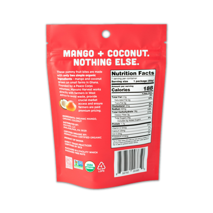 Mavuno Harvest Organics - Organic Mango + Coconut Fruit Bites, 8-pack case