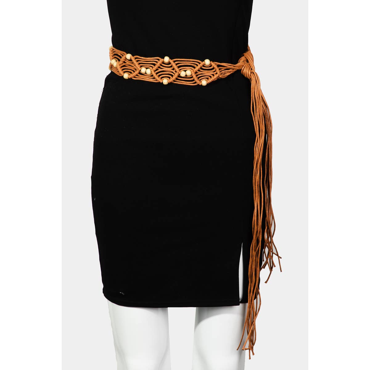 Collections by Fame Accessories - Triangle Pattern Braided Belt