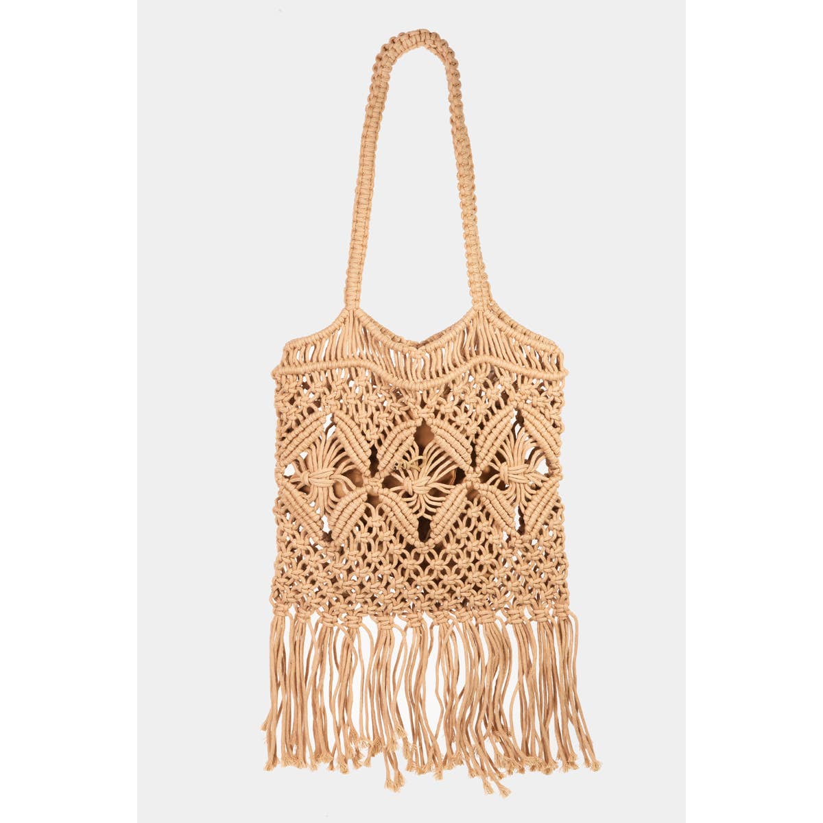 Collections by Fame Accessories - Intricate Woven Pattern Tote Bag
