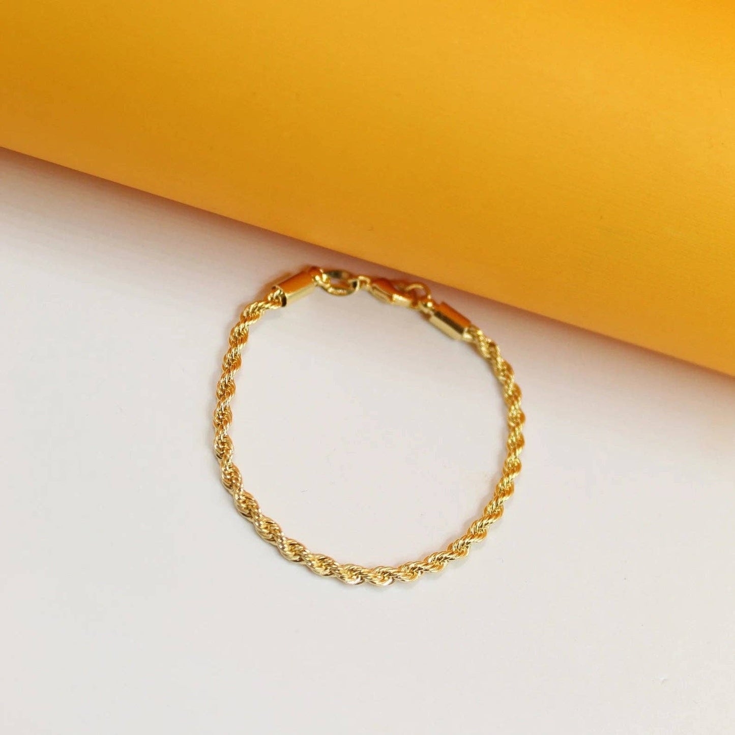 MIA Jewelry - Rope Chain Bracelet With Round Cap (F233)(I12)