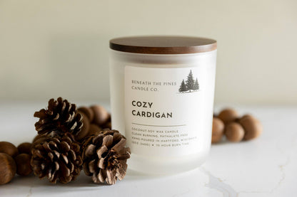 Beneath The Pines Candle Co. - Cozy Cardigan - Coconut-Soy Candle