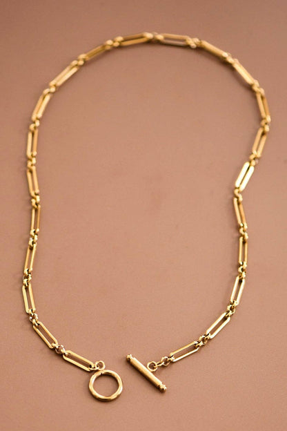 MA202 Mia Accessories - 18K Gold PVD Plated Waterproof Stainless Steel Chain Necklace - 7477