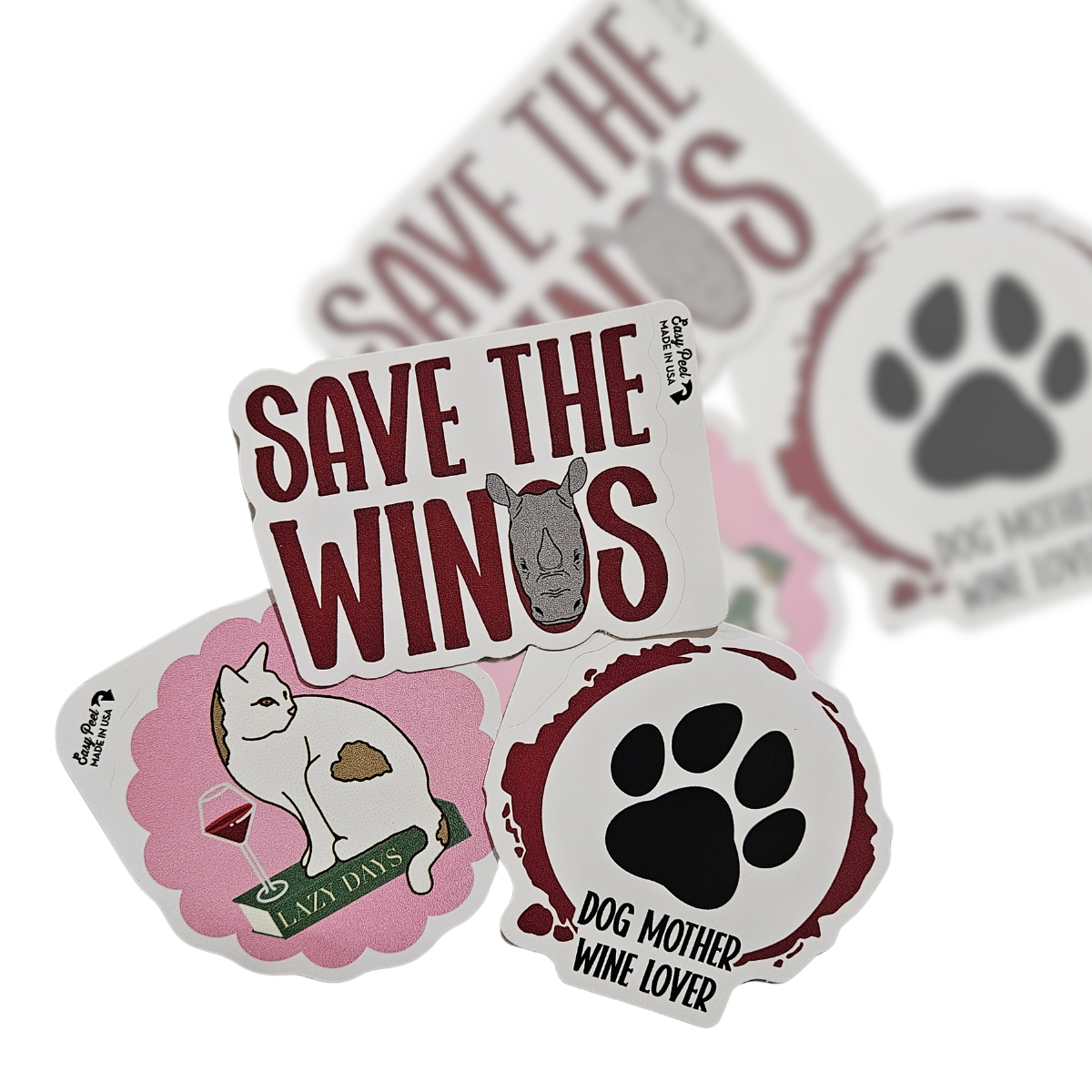 Lou Golden Designs - Dog Mother Wine Lover Sticker