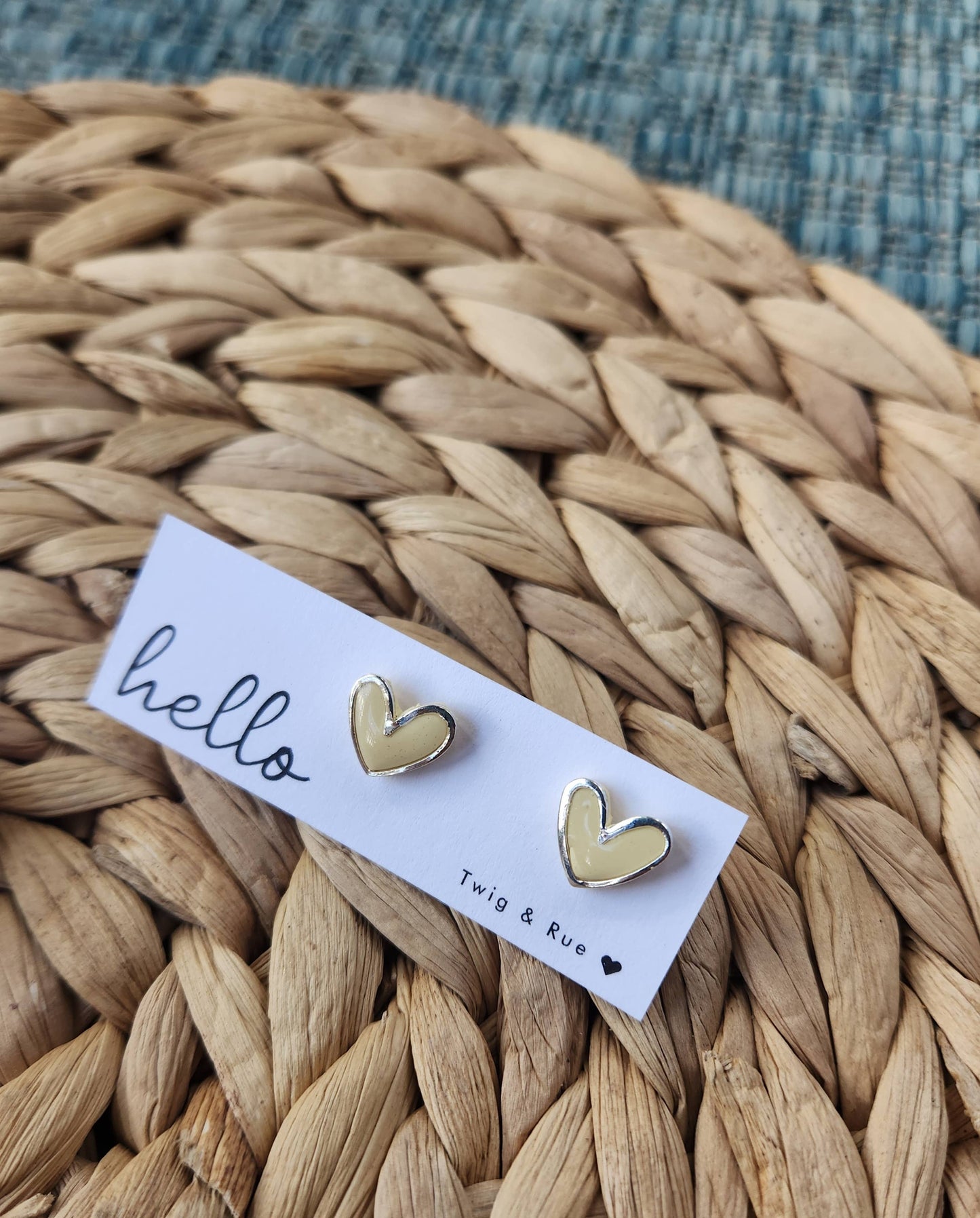 Twig & Rue boutique - Heart clay studs