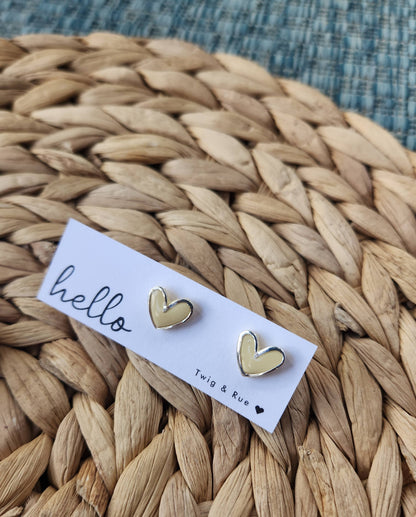 Twig & Rue boutique - Heart clay studs