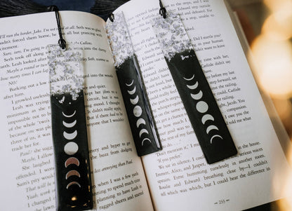 Dège Creative - Black & Silver Moon Phases Bookmark