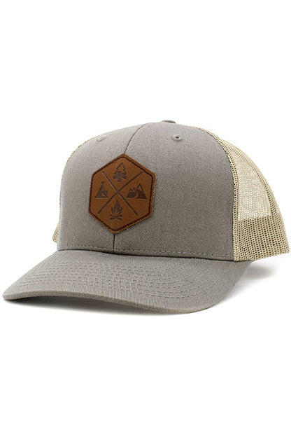 Hana - Outdoor PU patch mesh baseball cap