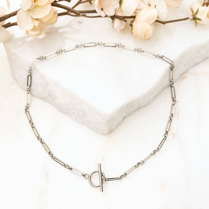 Aili's Corner - 18K STAINLESS STEEL TOGGLE CHAIN NECKLACE