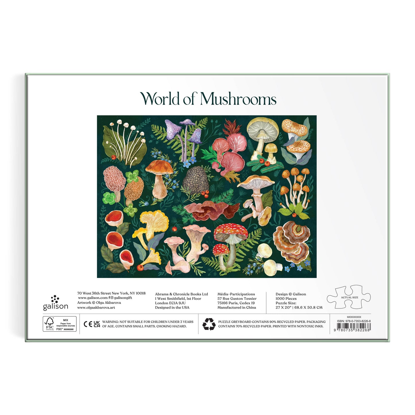 Chronicle Books - World of Mushrooms 1000 Piece Puzzle