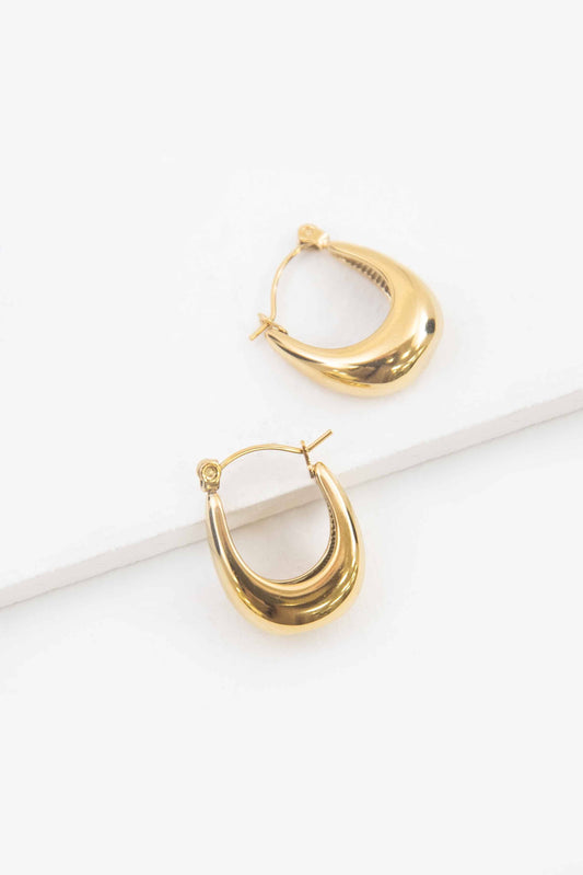 Lovoda - Curved Hoop Earrings | Gold