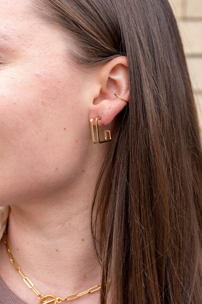 Spiffy & Splendid - Luxe Silver Kamora Hoops