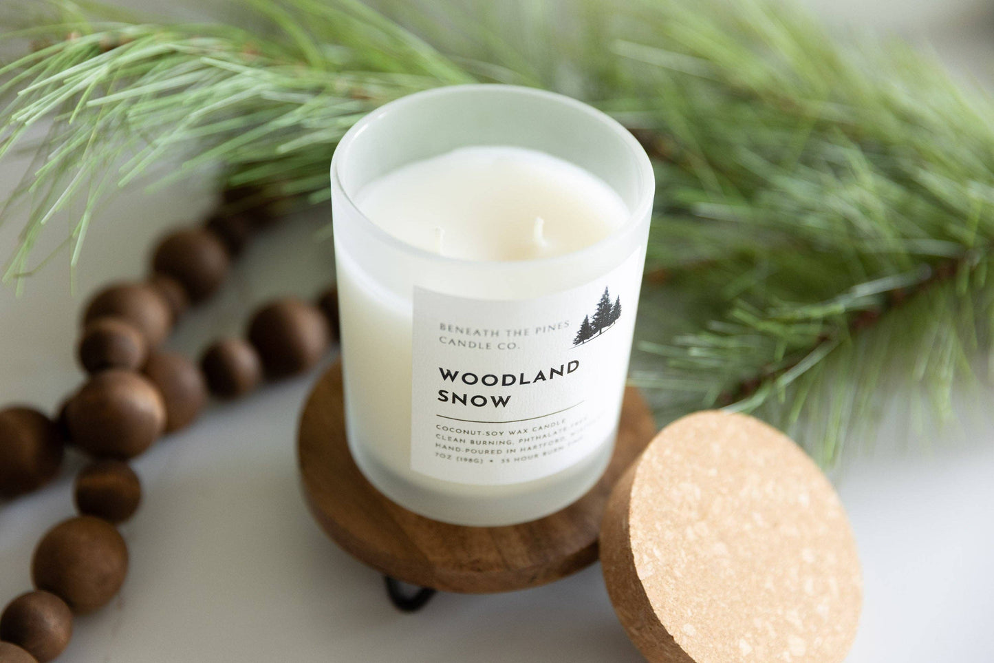 Beneath The Pines Candle Co. - Woodland Snow - Coconut-Soy Candle