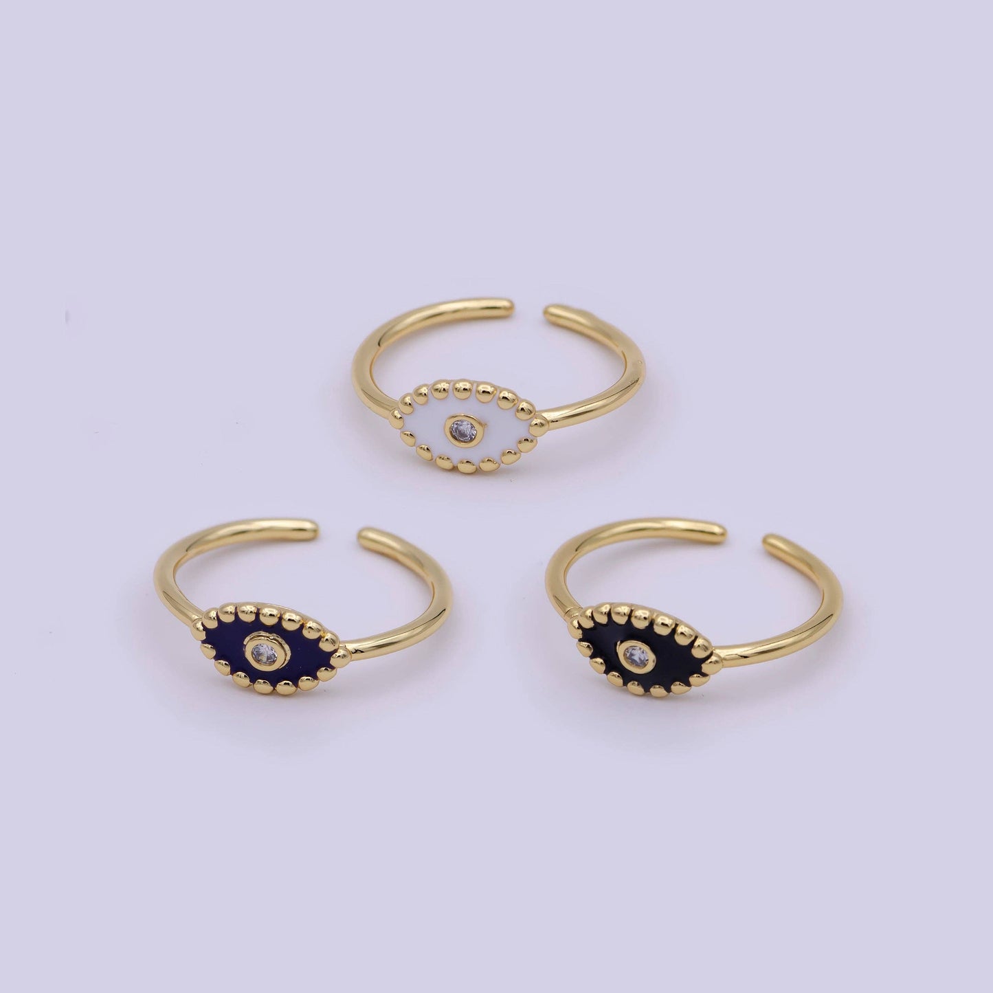 Aim Eternal - Minimalist 24K Gold Filled Beaded Evil Eye with Crystal Zirc