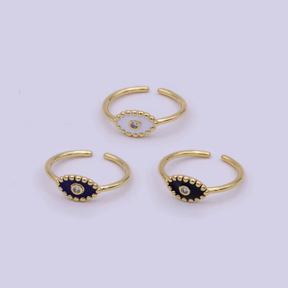 Aim Eternal - Minimalist 24K Gold Filled Beaded Evil Eye with Crystal Zirc