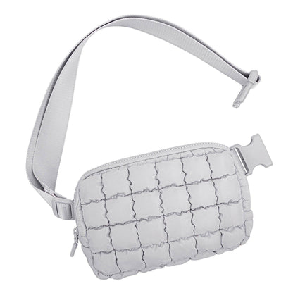 Aili's Corner - Evyn Quilted Puffer Sling Crossbody Belt Bum Fanny Waist Bag