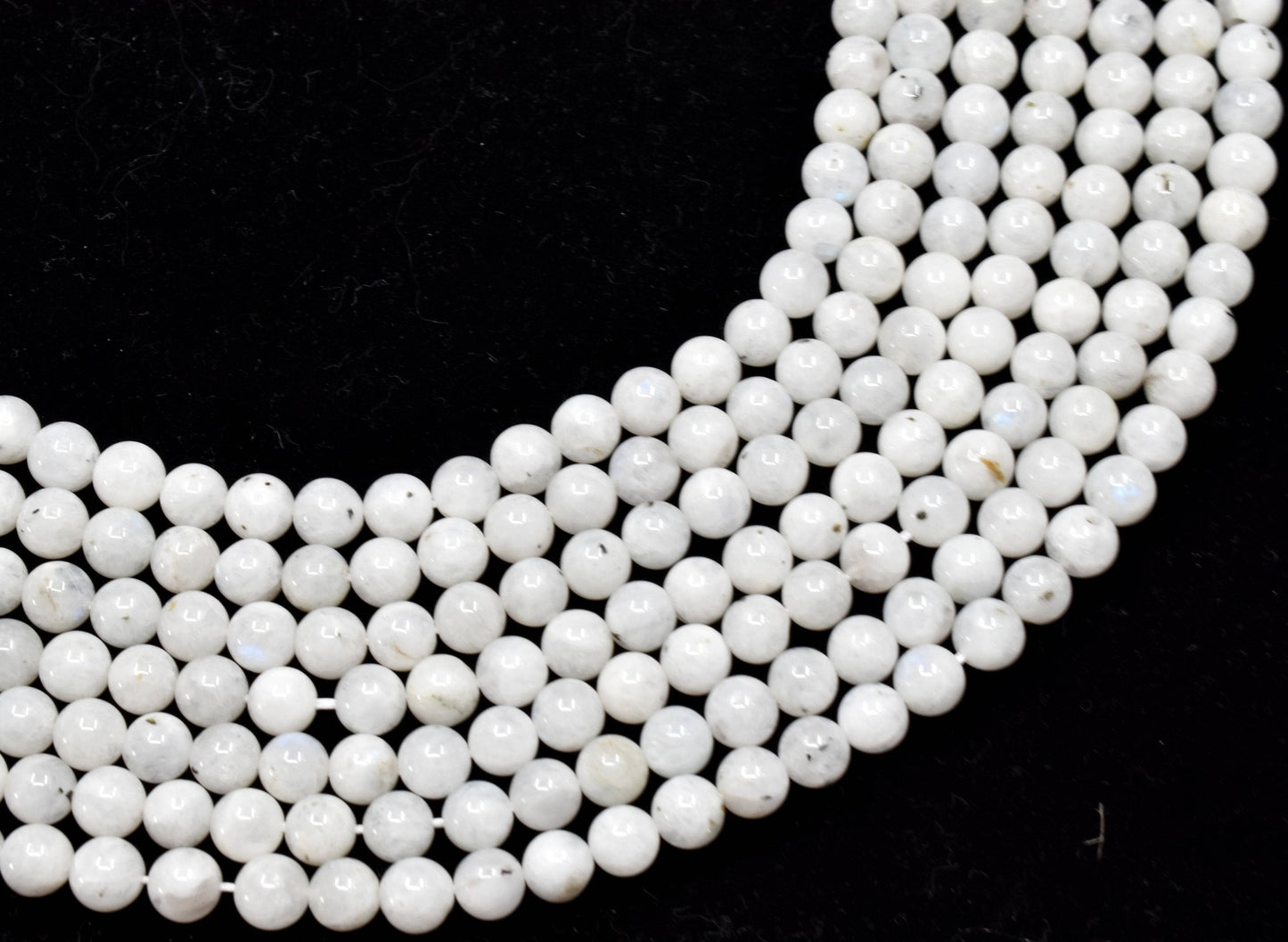 Soothing Crystals - White Rainbow Moonstone Beads 6, 8,10mm Project For Beads