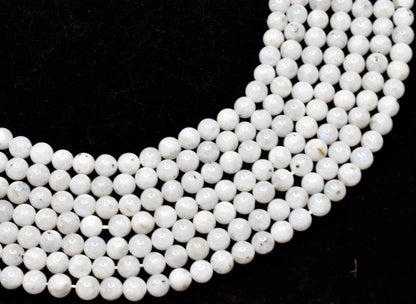 Soothing Crystals - White Rainbow Moonstone Beads 6, 8,10mm Project For Beads
