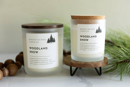 Beneath The Pines Candle Co. - Woodland Snow - Coconut-Soy Candle