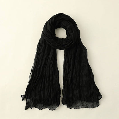Funkyrel® Atzbranding Limited - Scarvii - Solid Color Lightweight Ruched Scarf
