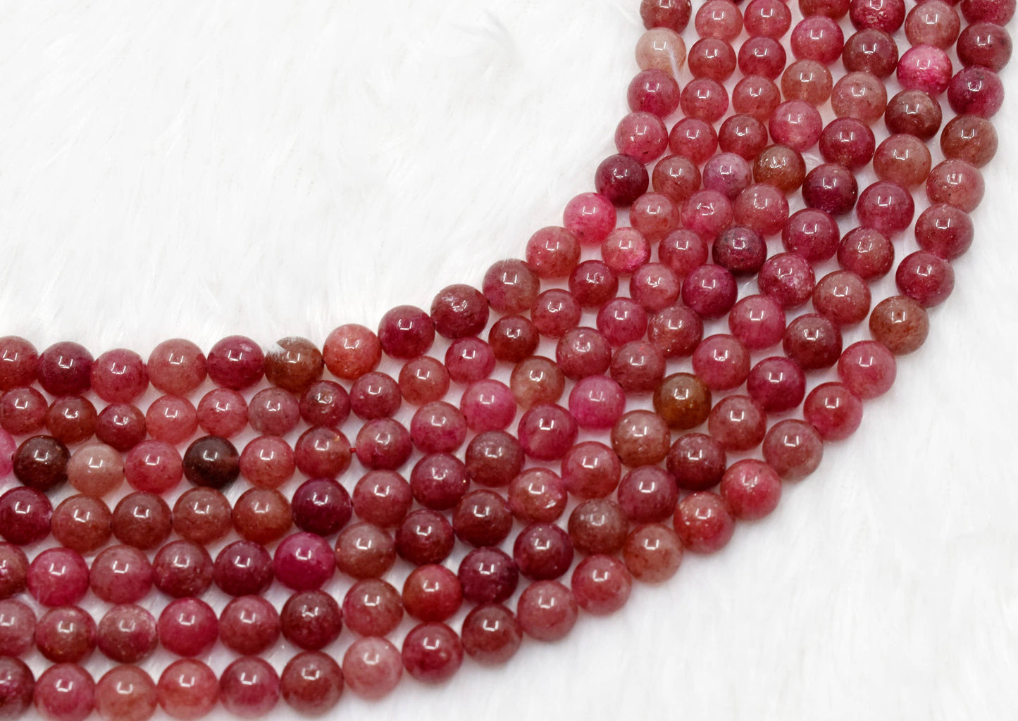Soothing Crystals - Strawberry Quartz Round Beads, 6mm, 8mm,10mm Bead For Strand