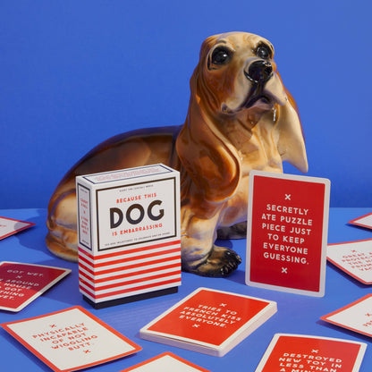 Chronicle Books - Brass Monkey Because This Dog Is Embarrassing - Pet Shame/Praise Deck