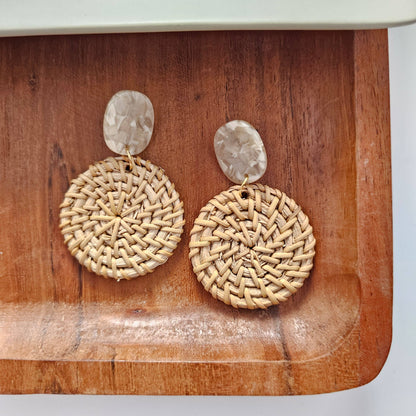 Spiffy & Splendid - Dominica Earrings - Dark Rattan // Resort, Gifts, Jewelry
