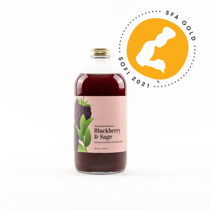 Wood Stove Kitchen - Blackberry & Sage Cocktail Mixer and Mocktail Mixer, 16 fl oz